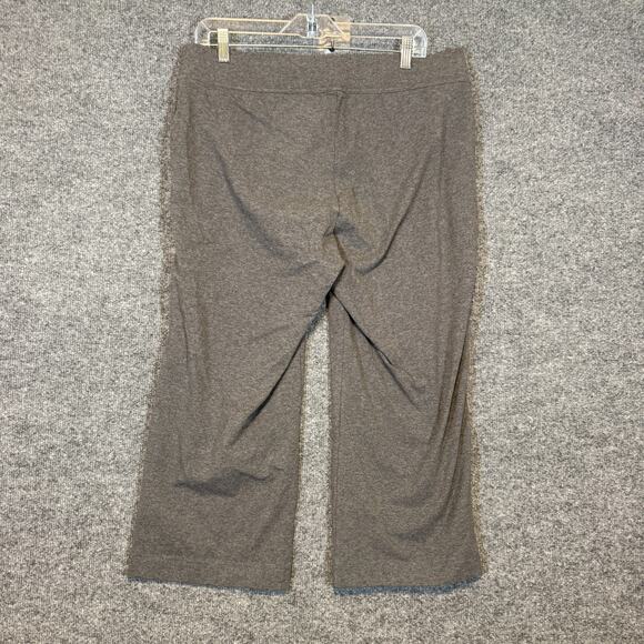 Lands End Pants Womens Large Gray Starfish Crop Stretch Waist Casual Capri - Picture 10 of 14